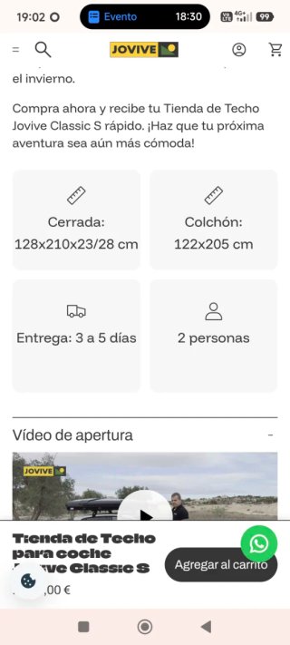 Tienda de techo para furgoneta/coche
