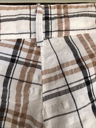 Pantaloni corti donna fantasia a quadri taglia XL