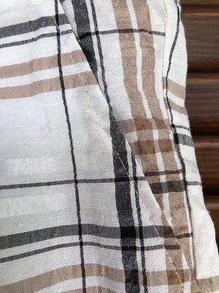 Pantaloni corti donna fantasia a quadri taglia XL