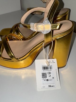 Sandalias de fiesta Green Coast Talla 38 Doradas