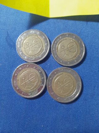 Lote 4 Monedas 2€ Francia España Alemania.Nederlan