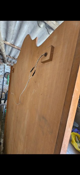 Mueble de entrada antiguo madera y cristal