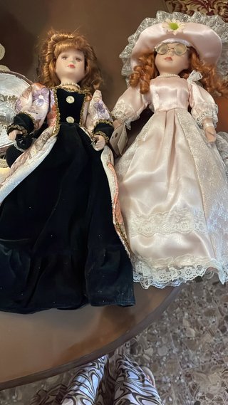 Bambole di porcellana vintage perfette, nessuna spedizione.