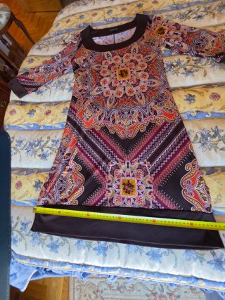 Vestido Antea con estampado marron  talla 40