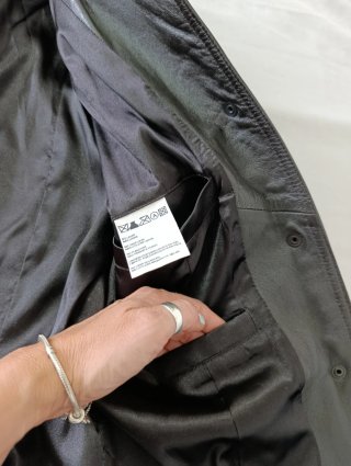 Chaqueta de piel Cressida marrón oscuro