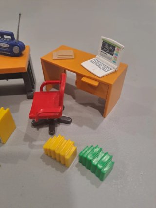 Muebles miniatura para casa de muñecas,oficina