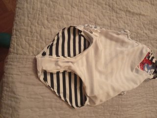 Bañador niña rayas y flores 2/3 años