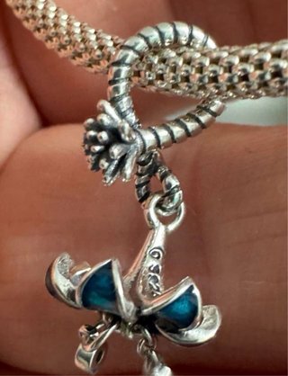 Charm Orquídea Plata S925 Azul