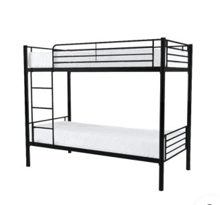 Litera Metal Doble 90x190cm Negra