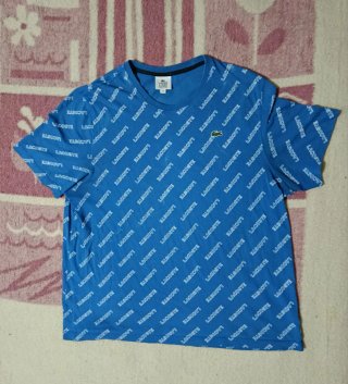 Camiseta Lacoste Azul Talla XXL Calidad, auténtico