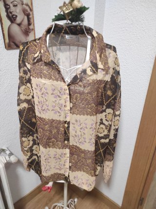 Blusa ASOS DESIGN floral marrón talla L