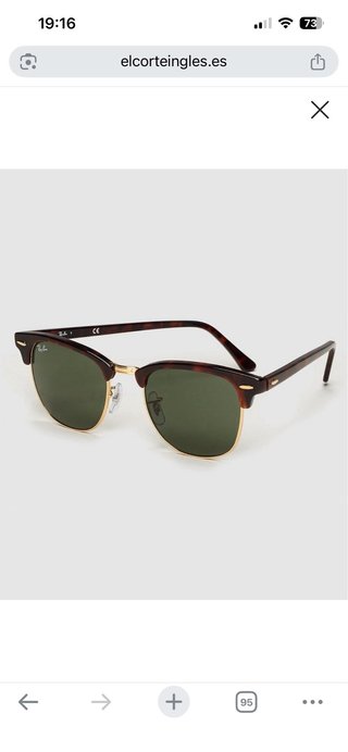 Gafas de sol Ray-Ban Clubmaster Marrón/Dorado