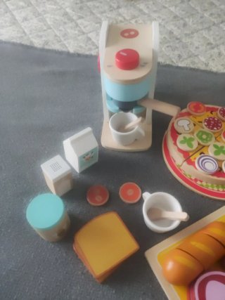 Juego Cocina Madera Varios Accesorios