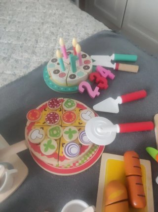 Juego Cocina Madera Varios Accesorios