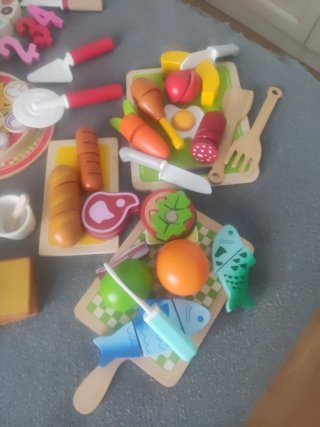 Juego Cocina Madera Varios Accesorios