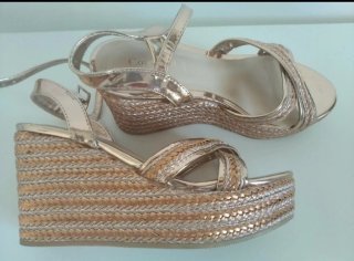 Sandalo zeppa alta / sabot in corda espadrillas