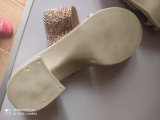 Sandalias tacón Hush Puppies marrón/dorado