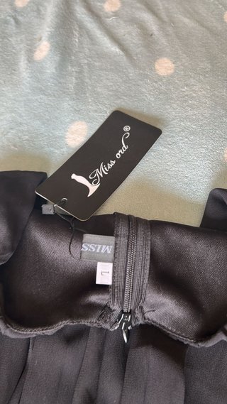 Vestido negro manga larga talla L