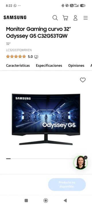 Monitor Curvo Samsung Odyssey G5 32