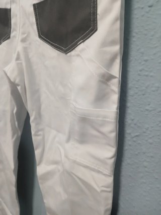 Pantalón de trabajo gris y blanco