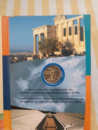 Grecia año 2002 1 cent a 2 euros + 2 € 2004 JJOO