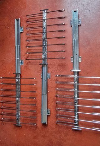 3 Pantaloneros de Acero Cromado
