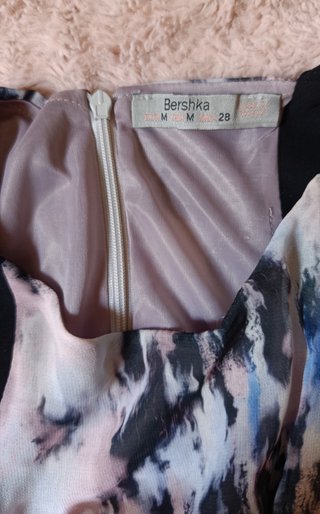 Vestido Asimétrico Capas Bershka - Talla M
