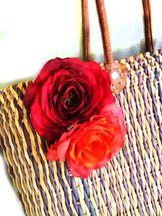 Bolso Maxi Mimbre Flores