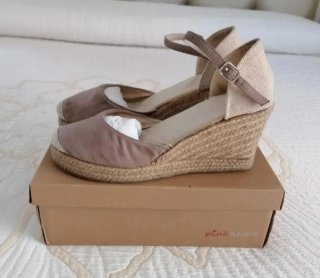 Pinkdesert Cuña Esparteñas Beige Talla 41