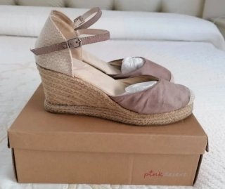 Pinkdesert Cuña Esparteñas Beige Talla 41