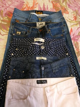 9 pantalones vaqueros, talla 36 en perfecto estado