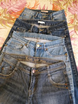 9 pantalones vaqueros, talla 36 en perfecto estado