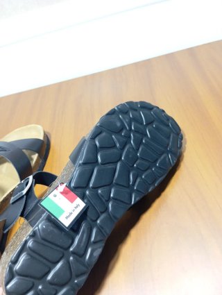 Sandali Bio Donna Vera Pelle Neri