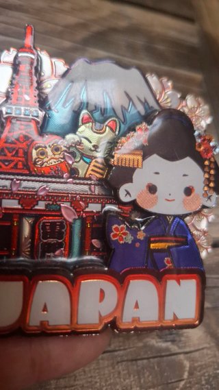 Imán Nevera Japón: Torre Tokio, Fuji, Geisha