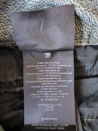 Pantalón G-Star RAW mujer verde militar