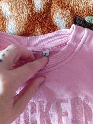 Sudadera niña rosa con estampado