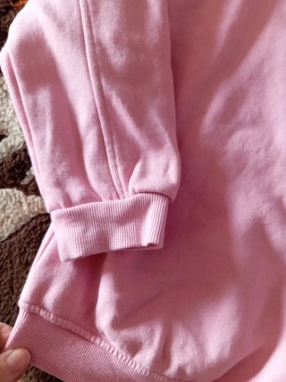 Sudadera niña rosa con estampado