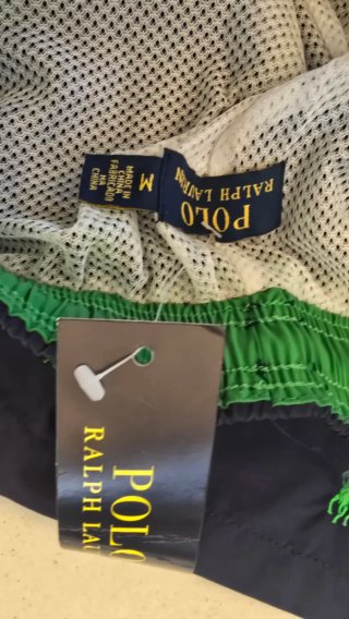 Bañador Polo Ralph Lauren Azul con Ponis Verdes
