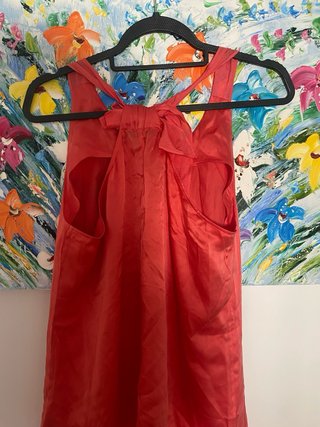 Blusa Massimo Dutti Roja Talla 44 pequeña Coral