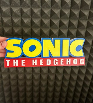 Sonic The Hedgehog -Logo 3D Premium (27 cm)