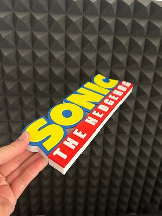 Sonic The Hedgehog -Logo 3D Premium (27 cm)