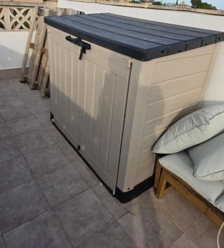 Arcón Resina Jardín 1200L Beige