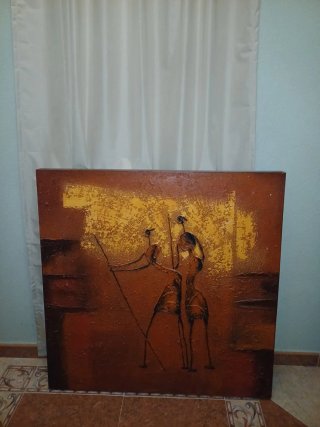 Cuadro grande relieve 1m x 1m