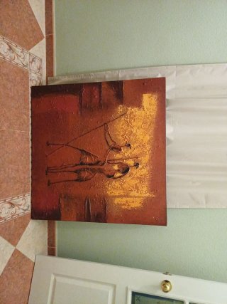 Cuadro grande relieve 1m x 1m