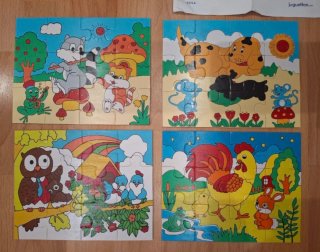 4 en 1 puzzle madera