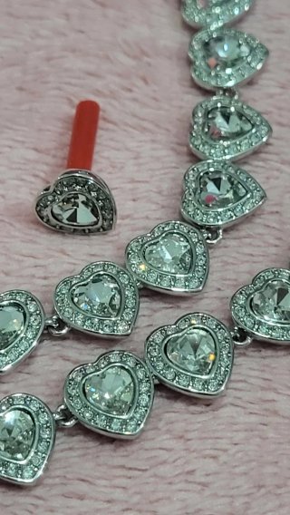 Conjunto Swarovski Ariana Grande Corazón