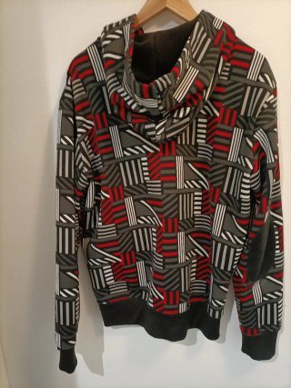 Sudadera con capucha y estampado geométrico