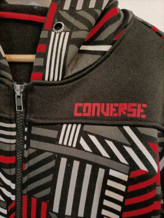 Sudadera con capucha y estampado geométrico