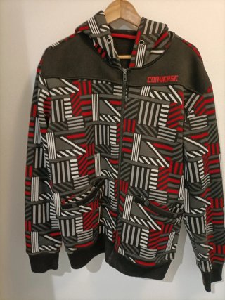 Sudadera con capucha y estampado geométrico
