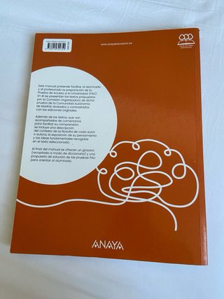 Libro de textos de filosofía de Madrid.